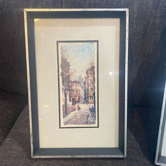 Paris France scenes turner wall accessory vintage lot of 2 Rare - Picture 3 of 7